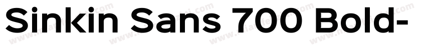 Sinkin Sans 700 Bold字体转换